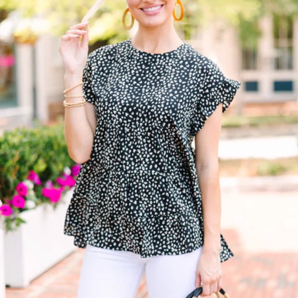 Leopard Babydoll Blouse
